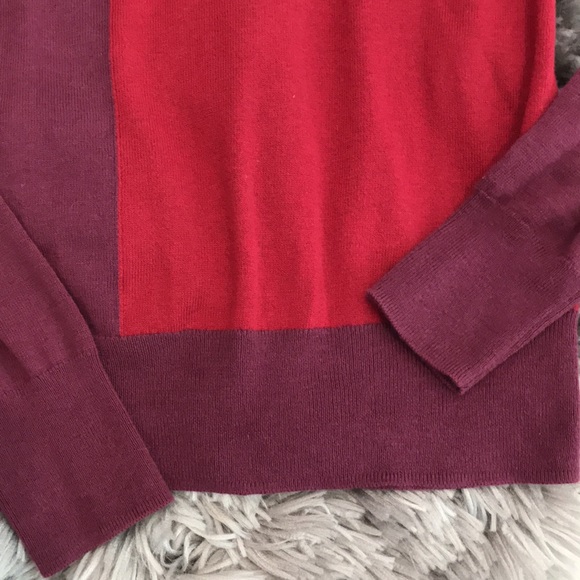 Halogen Maroon/Purple sweater- zipper accent. Long sleeve, size Small - Picture 4 of 6